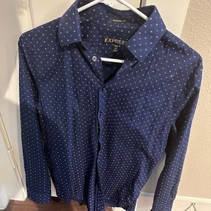 Express Navy Small Modern fit shirt